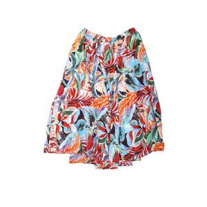 MOONCHILD Size XL Tropical Skirt-Light Blue, Orange, Green